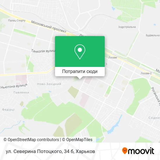 Карта ул. Северина Потоцкого, 34 б