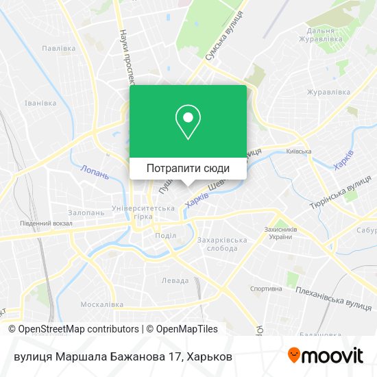 Карта вулиця Маршала Бажанова 17