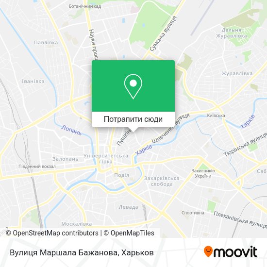 Карта Вулиця Маршала Бажанова