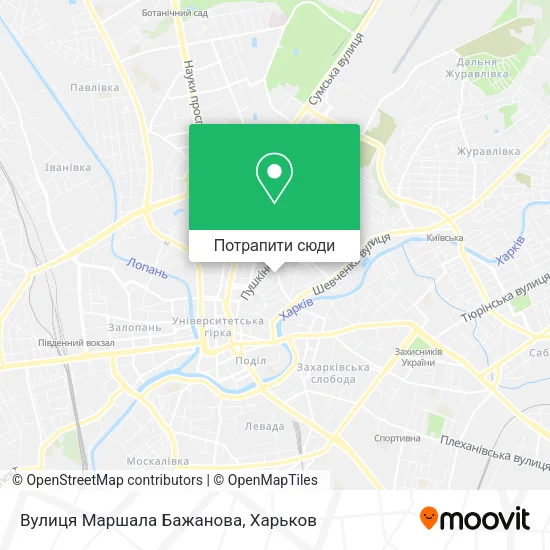 Карта Вулиця Маршала Бажанова