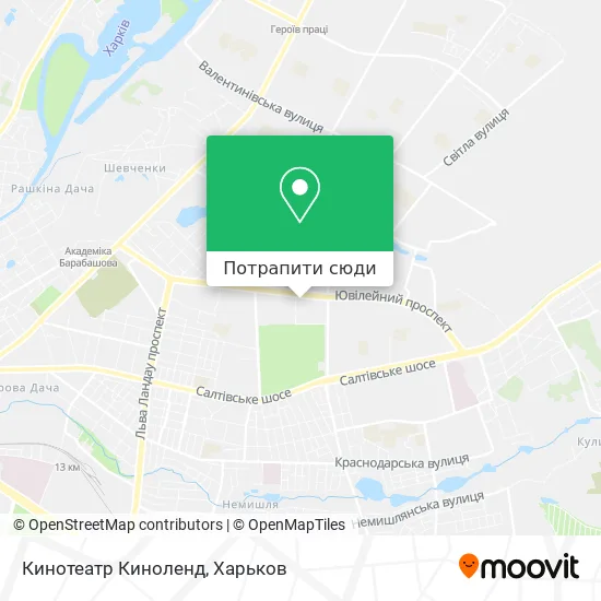 Карта Кинотеатр Киноленд