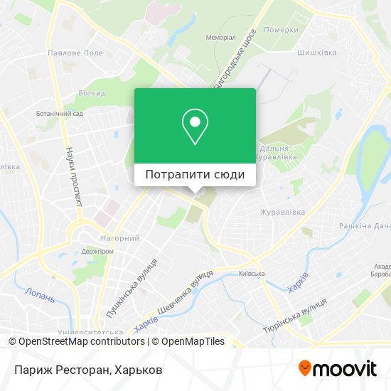 Карта Париж Ресторан