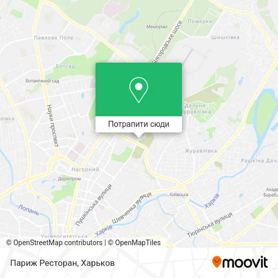 Карта Париж Ресторан