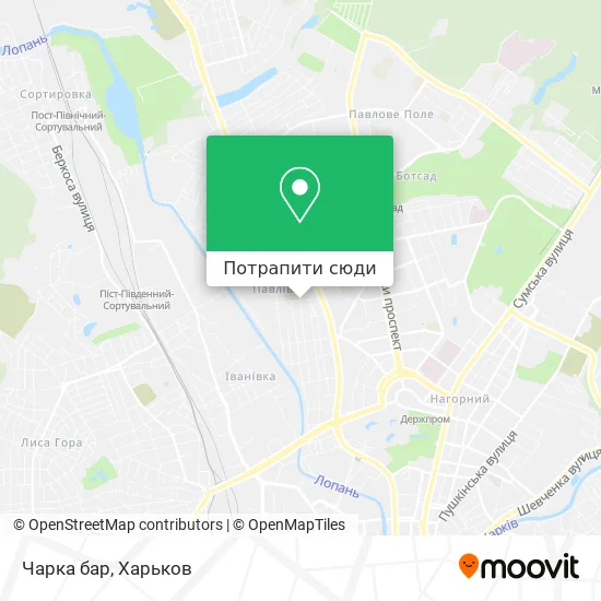 Карта Чарка бар