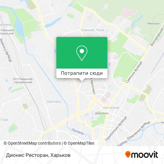 Карта Дионис Ресторан