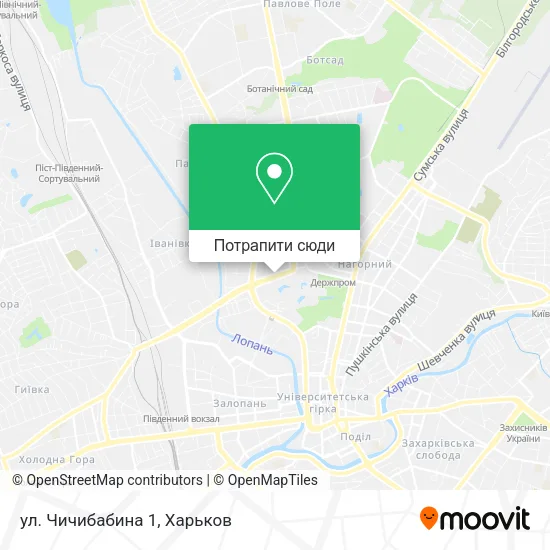 Карта ул. Чичибабина 1