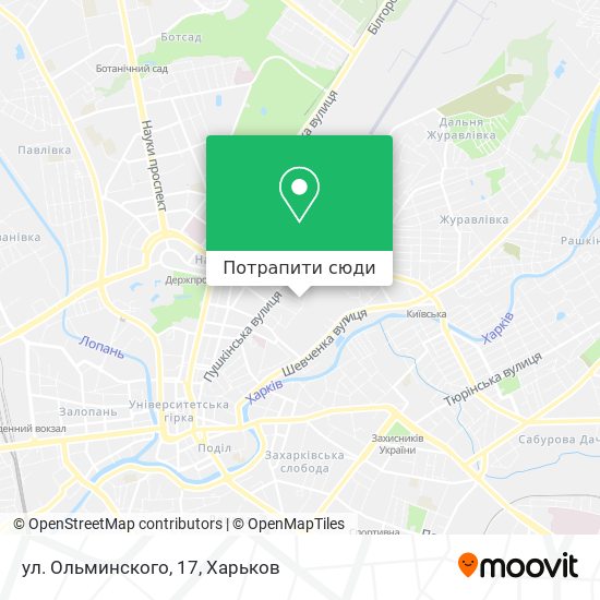 Карта ул. Ольминского, 17