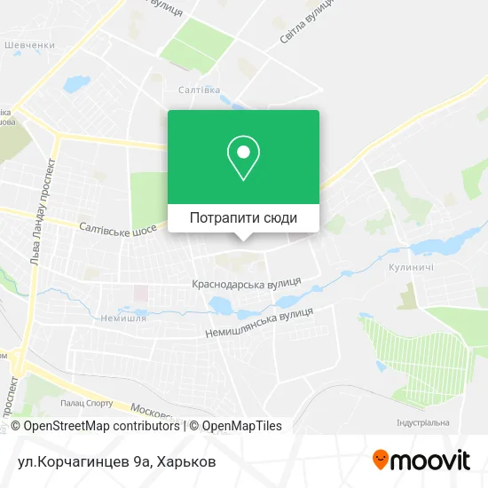 Карта ул.Корчагинцев 9а