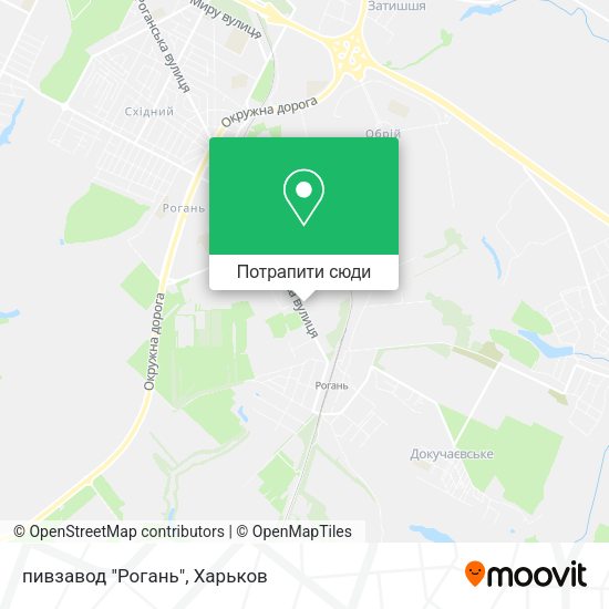 Карта пивзавод "Рогань"