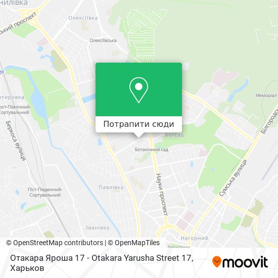 Карта Отакара Яроша 17 - Otakara Yarusha Street 17