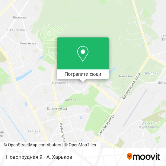 Карта Новопрудная 9 - А