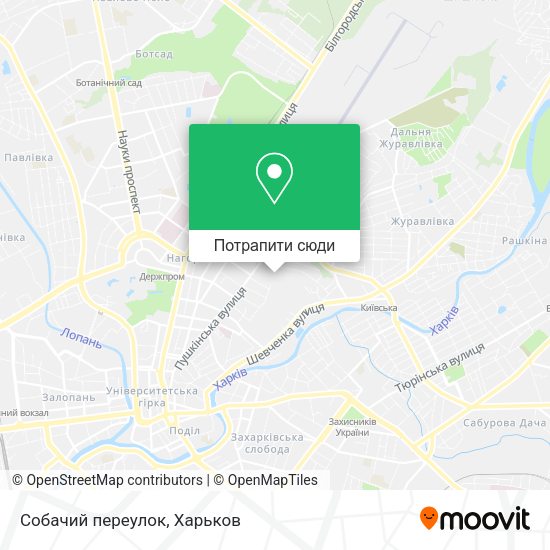 Карта Собачий переулок