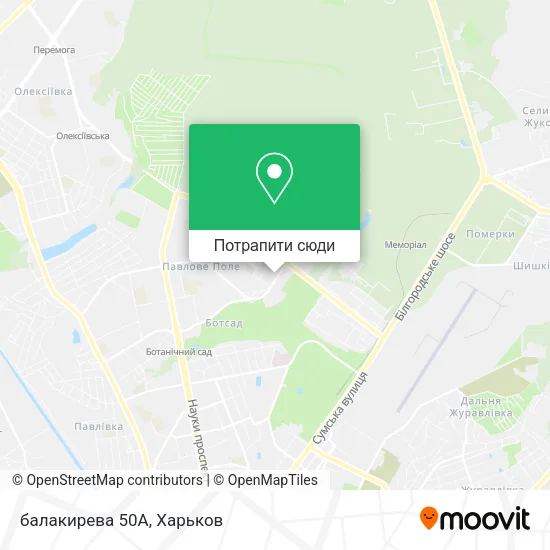 Карта балакирева 50А