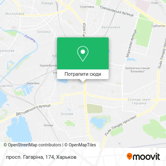 Карта просп. Гагаріна, 174