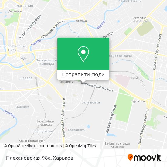 Карта Плехановская 98а