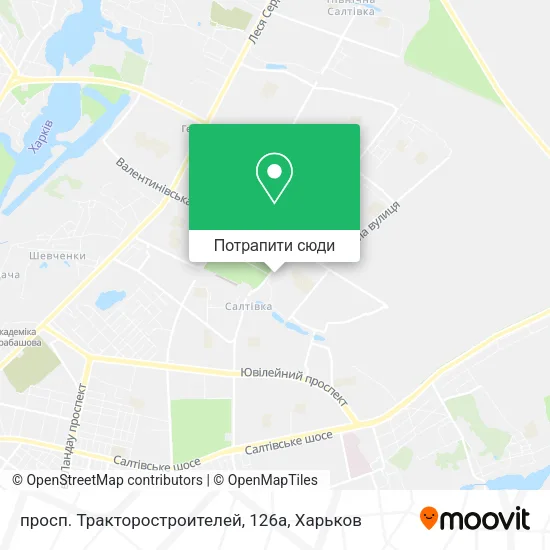 Карта просп. Тракторостроителей, 126а