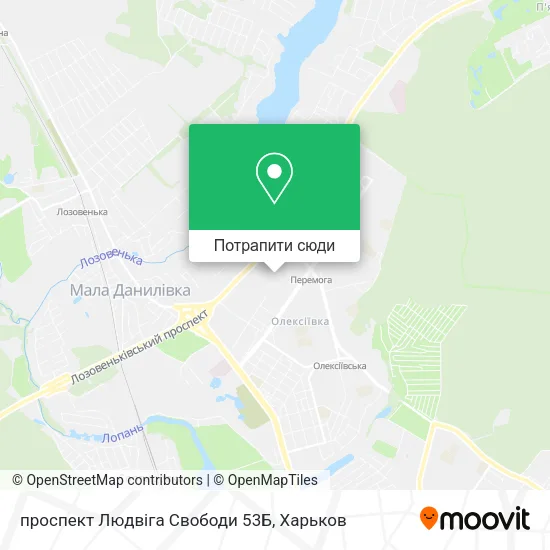 Карта проспект Людвіга Свободи 53Б