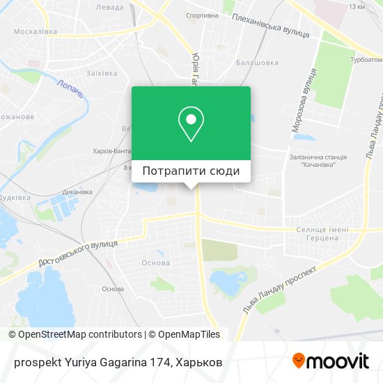 Карта prospekt Yuriya Gagarina 174