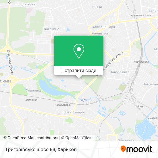 Карта Григорівське шосе 88