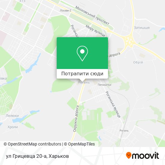 Карта ул Грицевца 20-а