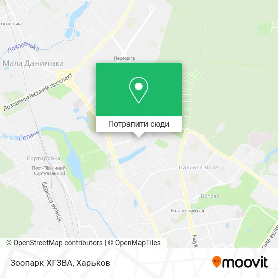 Карта Зоопарк ХГЗВА