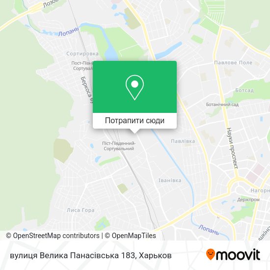 Карта вулиця Велика Панасівська 183