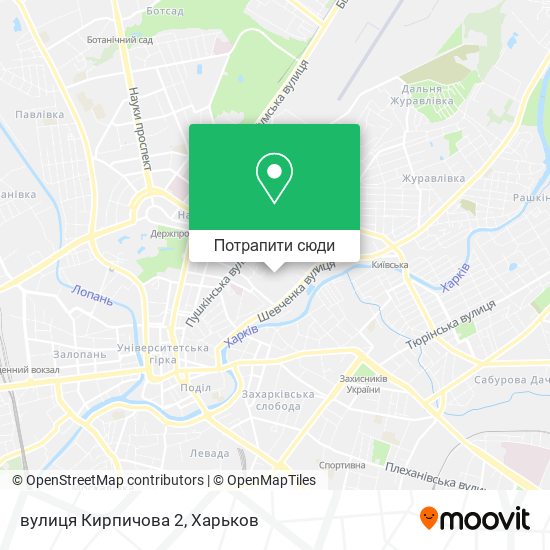 Карта вулиця Кирпичова 2