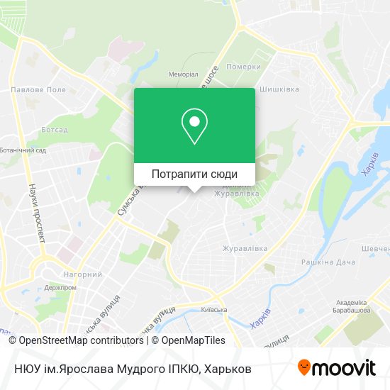 Карта НЮУ ім.Ярослава Мудрого ІПКЮ