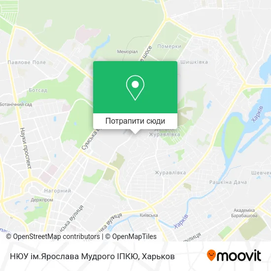 Карта НЮУ ім.Ярослава Мудрого ІПКЮ
