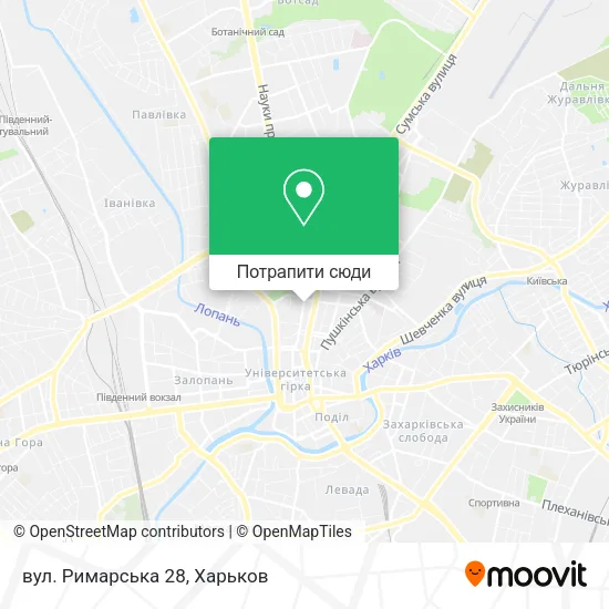 Карта вул. Римарська 28