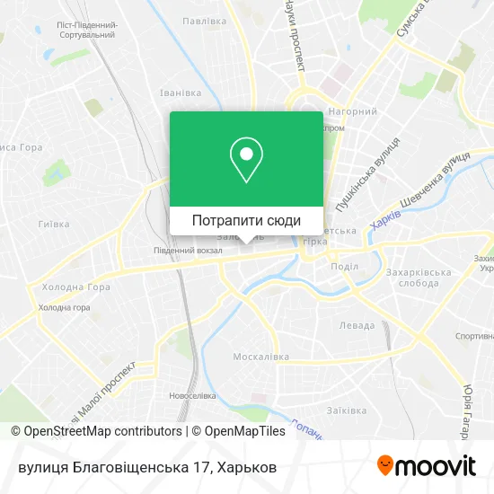 Карта вулиця Благовіщенська 17