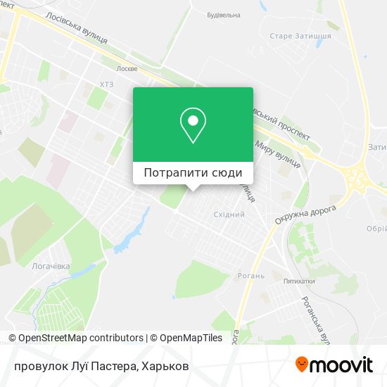 Карта провулок Луї Пастера