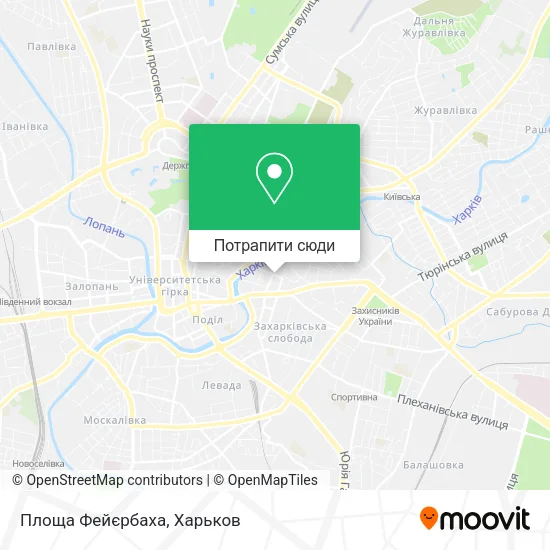Карта Площа Фейєрбаха