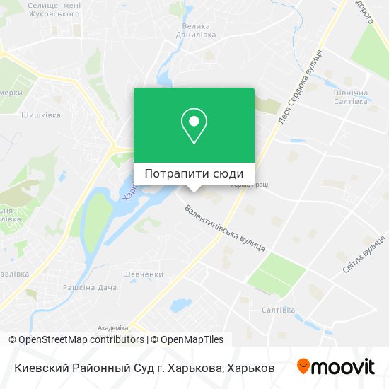 Карта Киевский Районный Суд г. Харькова