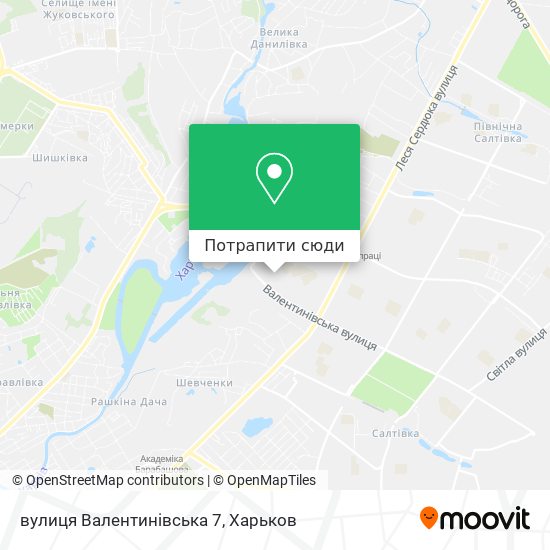 Карта вулиця Валентинівська 7