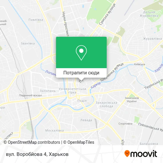Карта вул. Воробйова 4