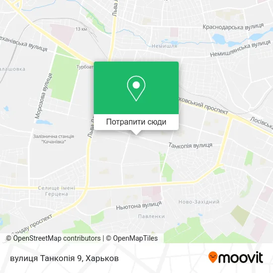 Карта вулиця Танкопія 9