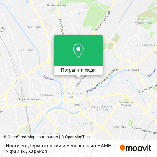 Карта Институт Дерматологии и Венерологии НАМН Украины