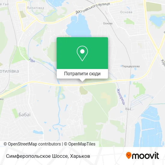 Карта Симферопольское Шоссе