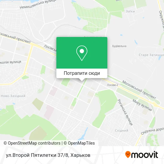 Карта ул.Второй Пятилетки 37/8
