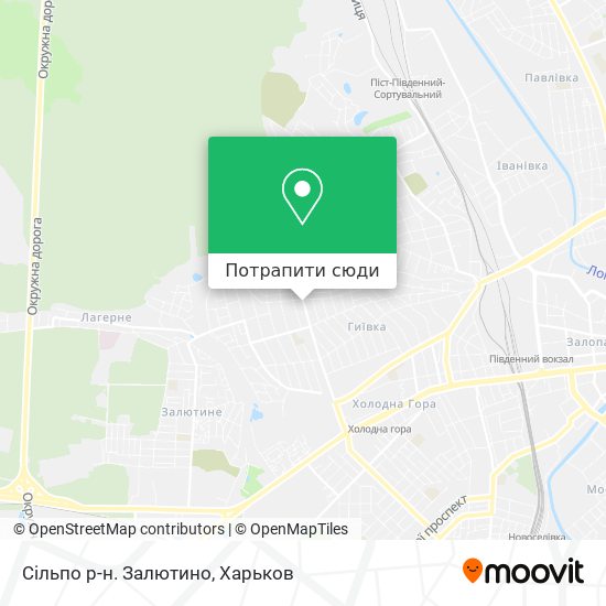 Карта Сiльпо р-н. Залютино