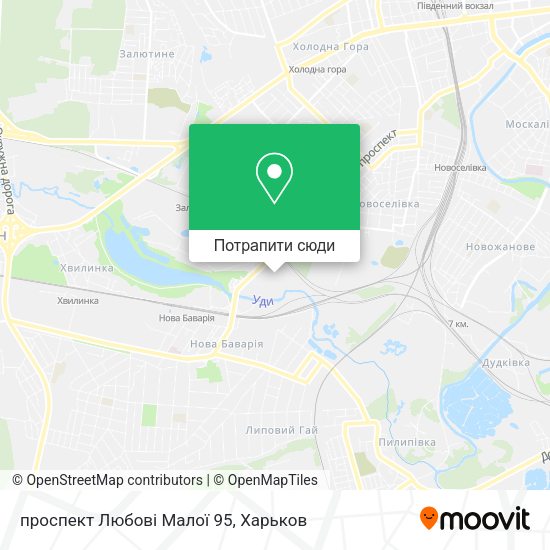 Карта проспект Любові Малої 95