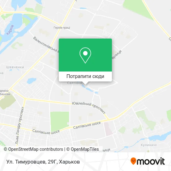 Карта Ул. Тимуровцев, 29Г