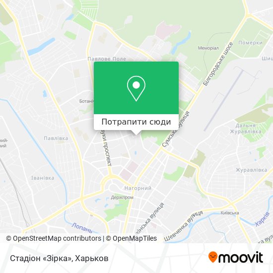 Карта Стадіон «Зірка»