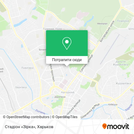 Карта Стадіон «Зірка»