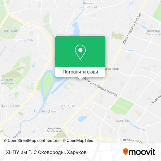 Карта ХНПУ им Г. С Сковороды