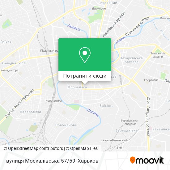 Карта вулиця Москалівська 57/59