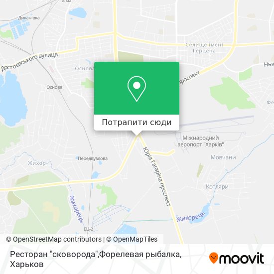 Карта Ресторан "сковорода",Форелевая рыбалка