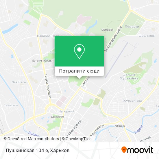 Карта Пушкинская 104 е