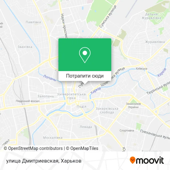Карта улица Дмитриевская